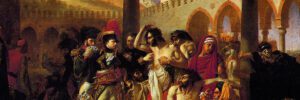 Antoine-Jean Gros, Napoleon besucht die Pestkranken von Jaffa (Detail)