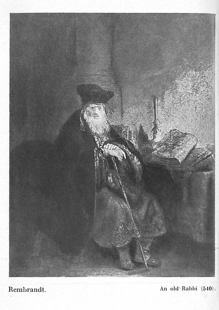 Gemaltes Porträt eines sitzenden Mannes vor dicken Büchern und einem Kerzenhalter.