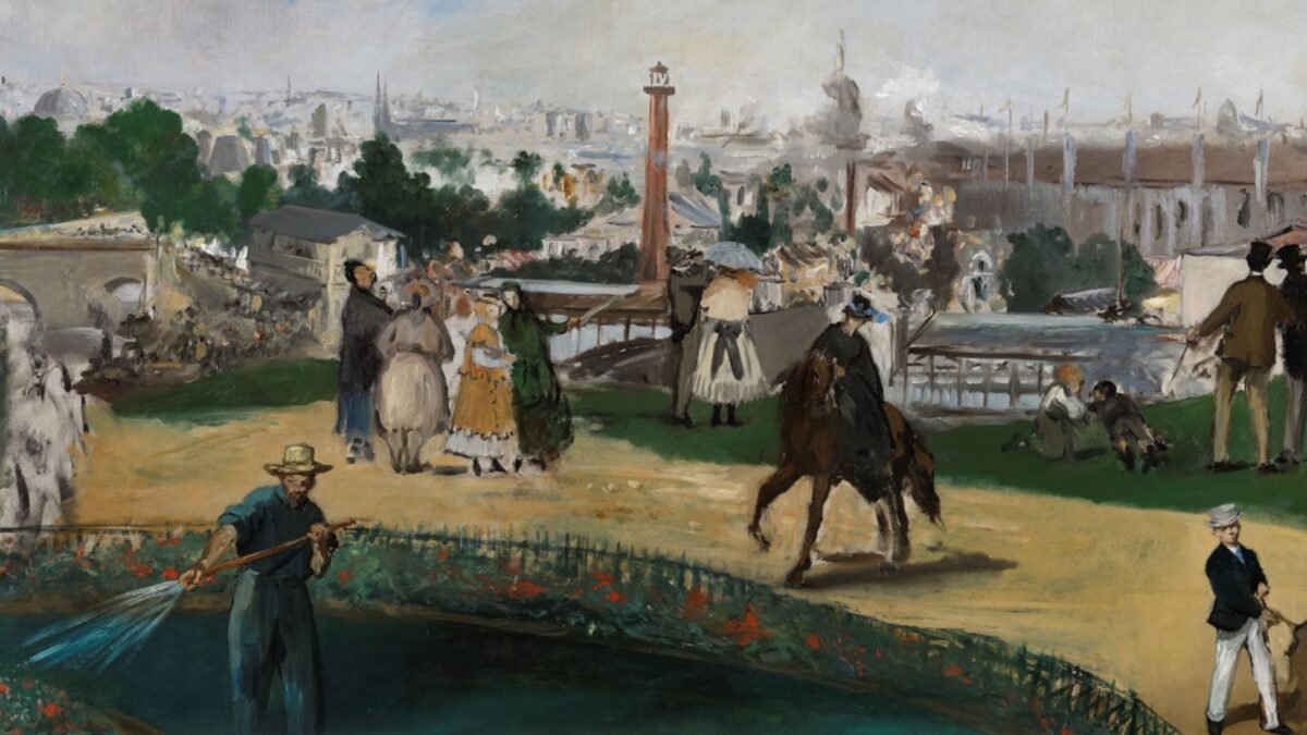 Christine Tauber zur Frage, wieso Manet die Weltausstellung von außen malte