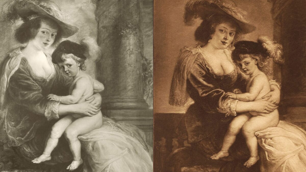 Marta Koscielniak über das Vorher-nach?her des Rubens-Gemäldes „Helene Fourment mit ihrem erstgeborenen Sohn Frans“ aus der Alten Pinakothek im Bildarchiv Bruckmann