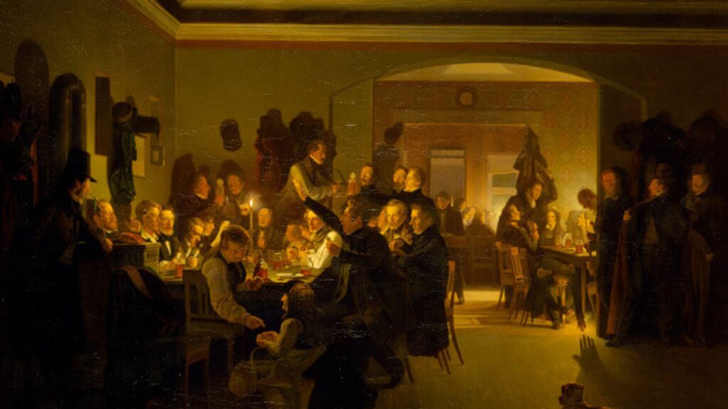 Szene in einer Kneipe