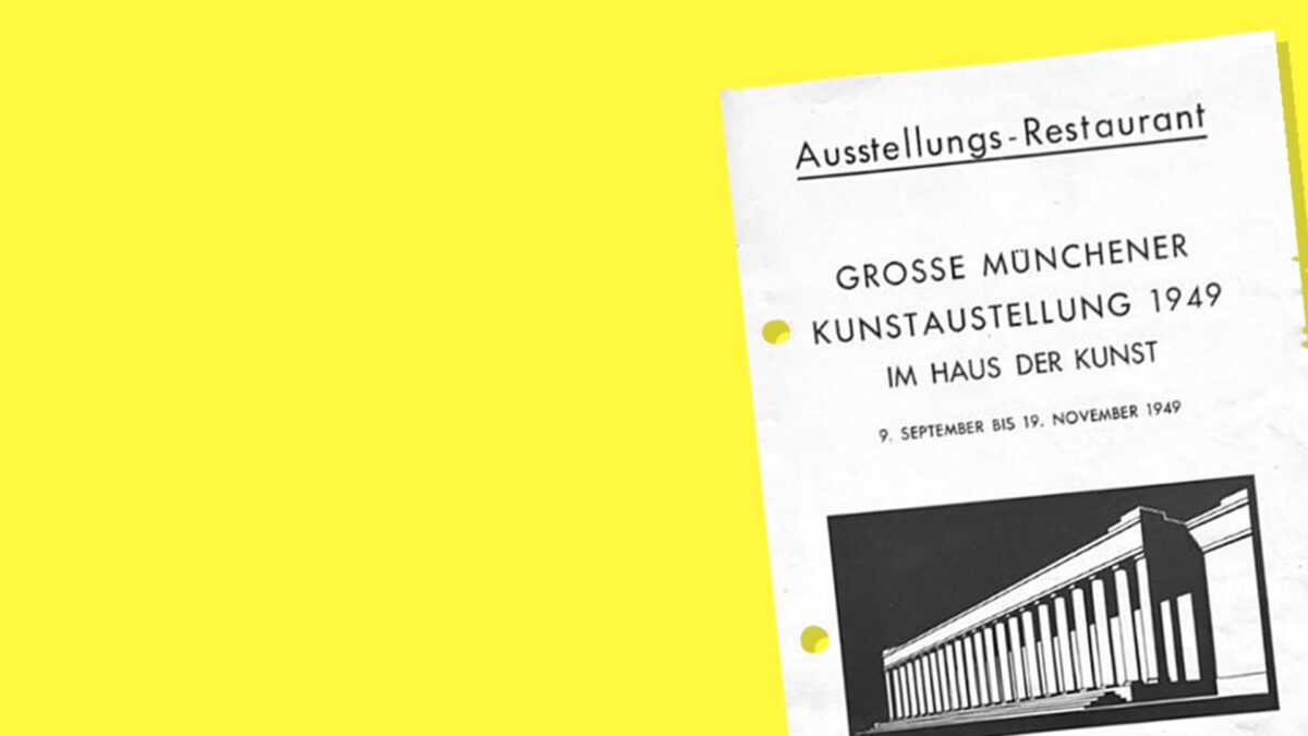 „Betrifft: ‚Große Kunstausstellung‘ im Frühjahr 1949“ – Julia Reich über neue Primärquellen zum Münchner Ausstellungsbetrieb der frühen Nachkriegszeit