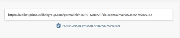 Screenshot einer Webseite mit einem Link und dem Text 'PERMALINK IN ZWISCHENABLAGE KOPIEREN'
