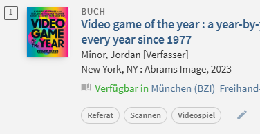 Buchcover mit dem Titel 'Video game of the year : a year-by-year every year since 1977' von Jordan Minor
